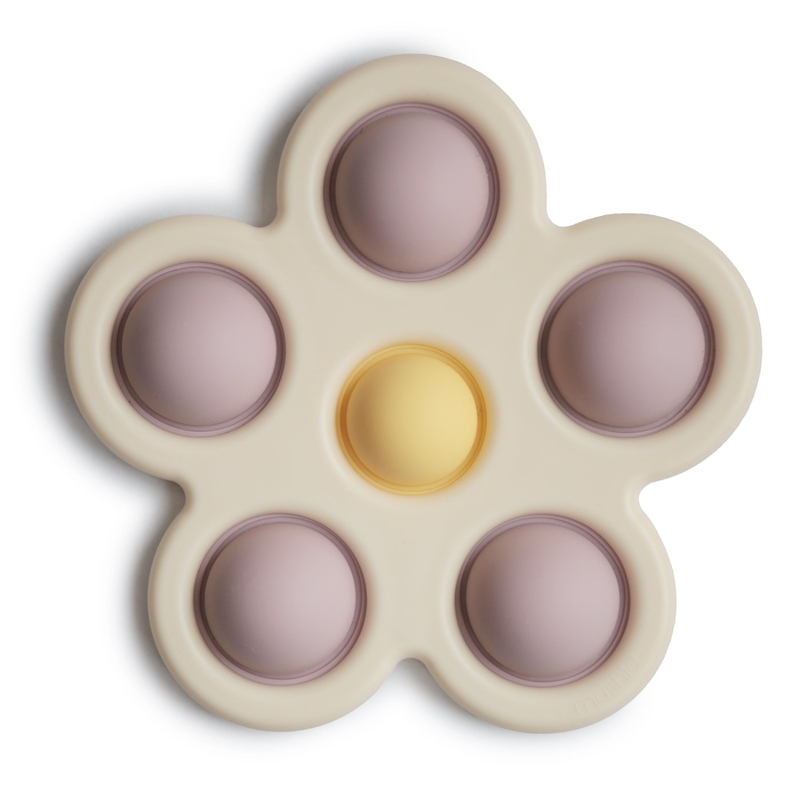 Drückspielzeug &#039;Blume&#039; Silikon soft lilac/ivory