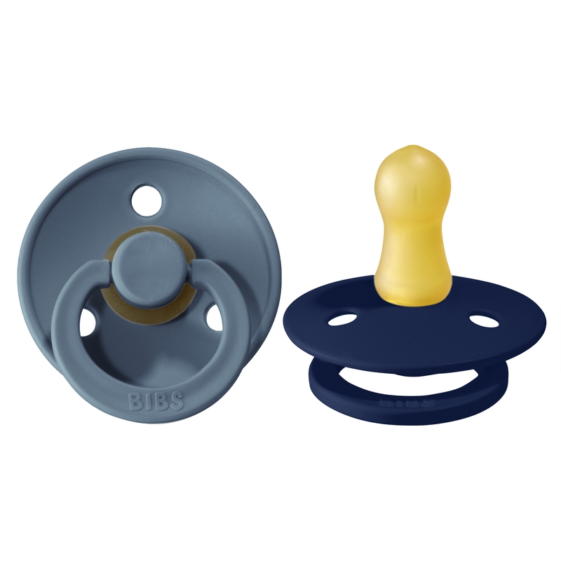 Schnuller rauchblau/marine 0-6 Monate 2er Set