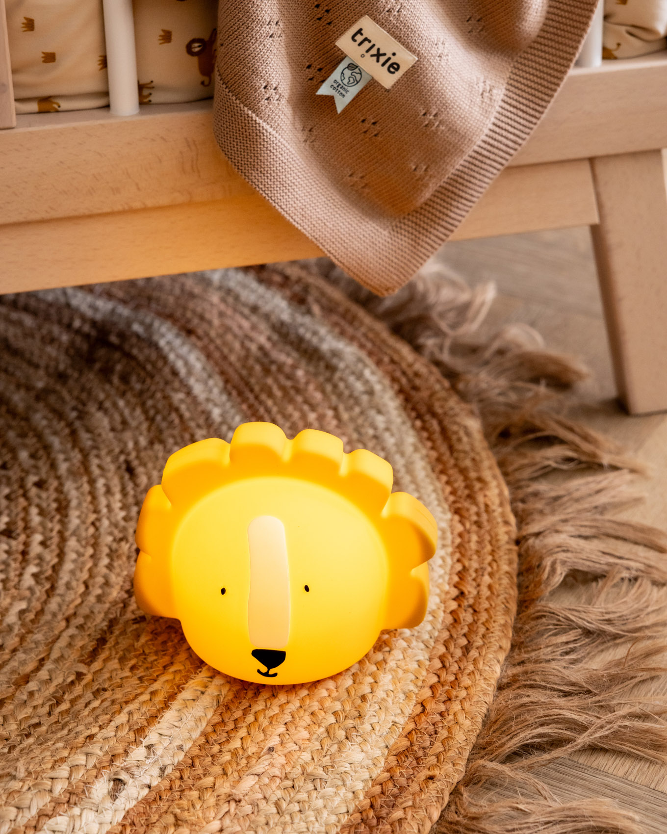 Kinder Nachtlicht aus Silikon Löwe gelb