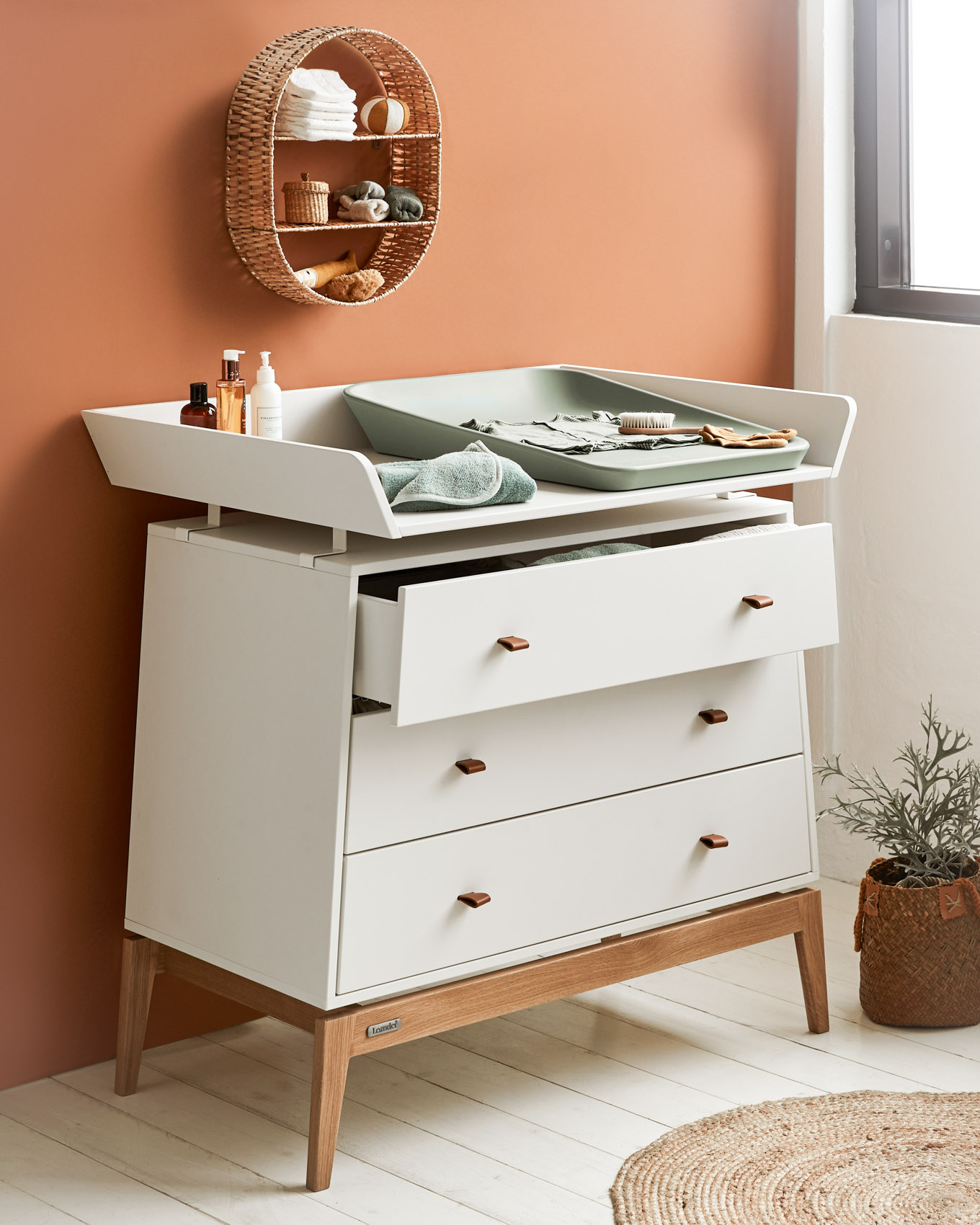 Wickelkommode Luna von Leander aus Eiche und Mdf